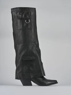 Discount Stivali tacco 7cm pelle Donna Stivali Tacco Alto