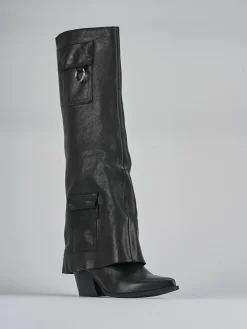 Discount Stivali tacco 7cm pelle Donna Stivali Tacco Alto