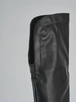 Outlet Stivali tacco 2cm pelle Donna Stivali Tacco Basso