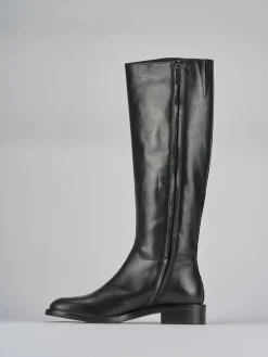 New Stivali tacco 2cm pelle Donna Stivali Tacco Basso