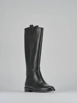 Hot Stivali tacco 2cm pelle Donna Stivali Tacco Basso