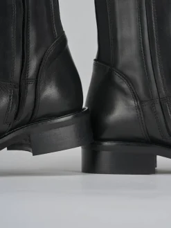 Hot Stivali tacco 3cm pelle Donna Stivali Tacco Basso