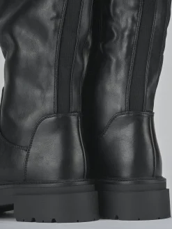 Online Stivali tacco 1cm pelle sostenibile Donna Stivali Tacco Basso