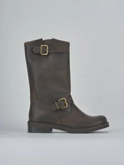 New Stivali tacco 3cm pelle testa Donna Stivali Tacco Basso