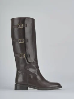 New Stivali tacco 3cm pelle testa Donna Stivali Tacco Basso