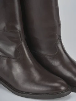 New Stivali tacco 3cm pelle testa Donna Stivali Tacco Basso