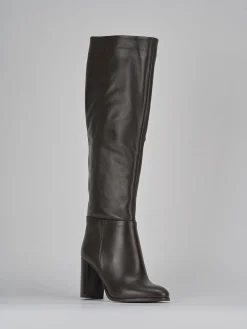 Online Stivali tacco 8cm pelle testa Donna Stivali Tacco Alto