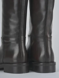 Discount Stivali tacco 3cm pelle testa Donna Stivali Tacco Basso