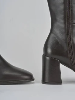 Clearance Stivali tacco 7cm pelle testa Donna Stivali Tacco Alto