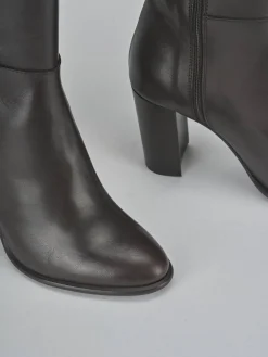 Online Stivali tacco 8cm pelle testa Donna Stivali Tacco Alto