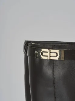 Best Stivali tacco 2cm pelle testa Donna Stivali Tacco Basso