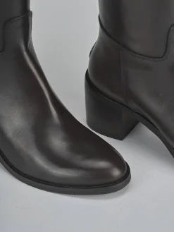 Stivali tacco 5cm pelle testa Donna Stivali Tacco Alto