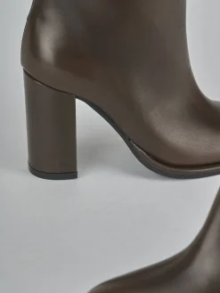 Clearance Stivali tacco 9cm pelle testa Donna Stivali Tacco Alto