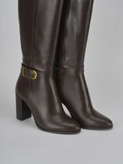 New Stivali tacco 8cm pelle testa Donna Stivali Tacco Alto