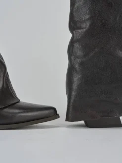 New Stivali tacco 7cm pelle testa Donna Stivali Tacco Alto