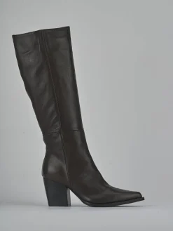 Online Stivali tacco 8cm pelle testa Donna Stivali Tacco Alto