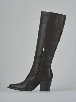 Online Stivali tacco 8cm pelle testa Donna Stivali Tacco Alto