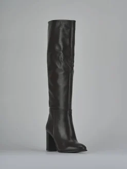 Outlet Stivali tacco 8cm pelle testa Donna Stivali Tacco Alto