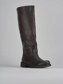 Discount Stivali tacco 2cm pelle testa Donna Stivali Tacco Basso