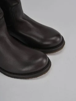 Discount Stivali tacco 2cm pelle testa Donna Stivali Tacco Basso