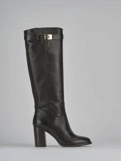 Stivali tacco 8cm pelle testa Donna Stivali Tacco Alto