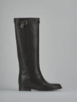 Stivali tacco 2cm pelle testa Donna Stivali Tacco Basso