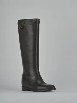 Stivali tacco 2cm pelle testa Donna Stivali Tacco Basso