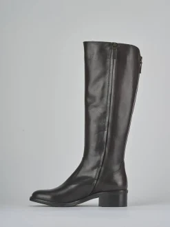 Sale Stivali tacco 4cm pelle testa Donna Stivali Tacco Basso