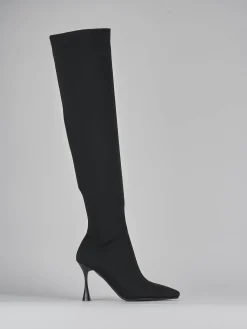 Discount Stivali tacco 8cm tessuto Donna Stivali Tacco Alto