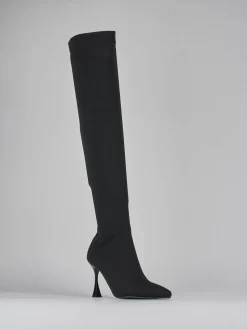 Discount Stivali tacco 8cm tessuto Donna Stivali Tacco Alto