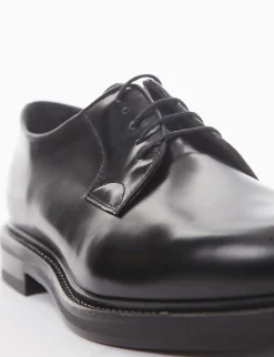 Sale Stringata derby con tacco 3cm semplice ed elegante pelle Uomo Stringate