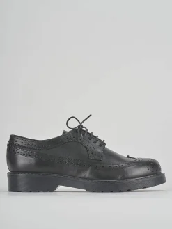 Hot Stringata tacco 2 cm pelle Donna Stringate