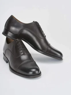 Sale Stringata tacco 2 cm testa pelle Uomo Stringate