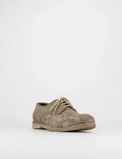 Stringate tacco 1cm camoscio Uomo Stringate