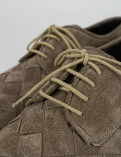 Stringate tacco 1cm camoscio Uomo Stringate