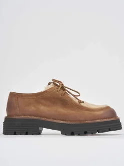 Clearance Stringate tacco 2cm camoscio Donna Stringate