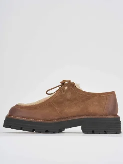 Clearance Stringate tacco 2cm camoscio Donna Stringate