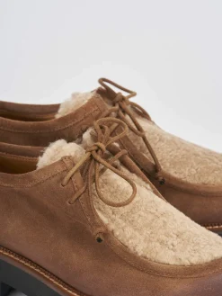 Clearance Stringate tacco 2cm camoscio Donna Stringate