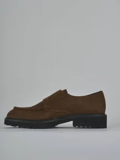 Online Stringate tacco 2cm camoscio Donna Stringate