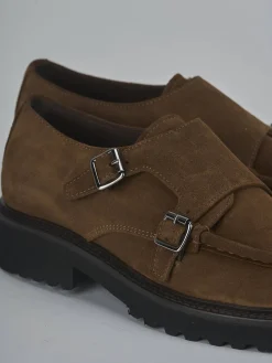 Online Stringate tacco 2cm camoscio Donna Stringate