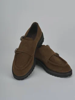 Online Stringate tacco 2cm camoscio Donna Stringate