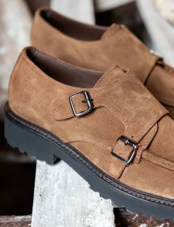 Online Stringate tacco 2cm camoscio Donna Stringate