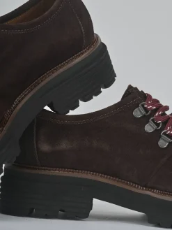 Clearance Stringate tacco 3cm camoscio testa Donna Stringate