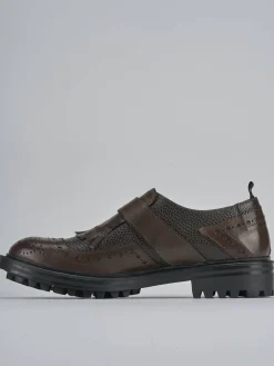 Hot Stringate tacco 2cm pelle testa Donna Stringate