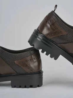 Hot Stringate tacco 2cm pelle testa Donna Stringate