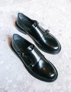 Hot Stringate tacco 2cm pelle Donna Stringate