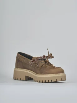 Outlet Stringate tacco 5cm pelle Donna Stringate