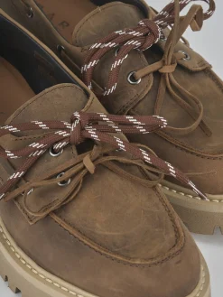 Outlet Stringate tacco 5cm pelle Donna Stringate