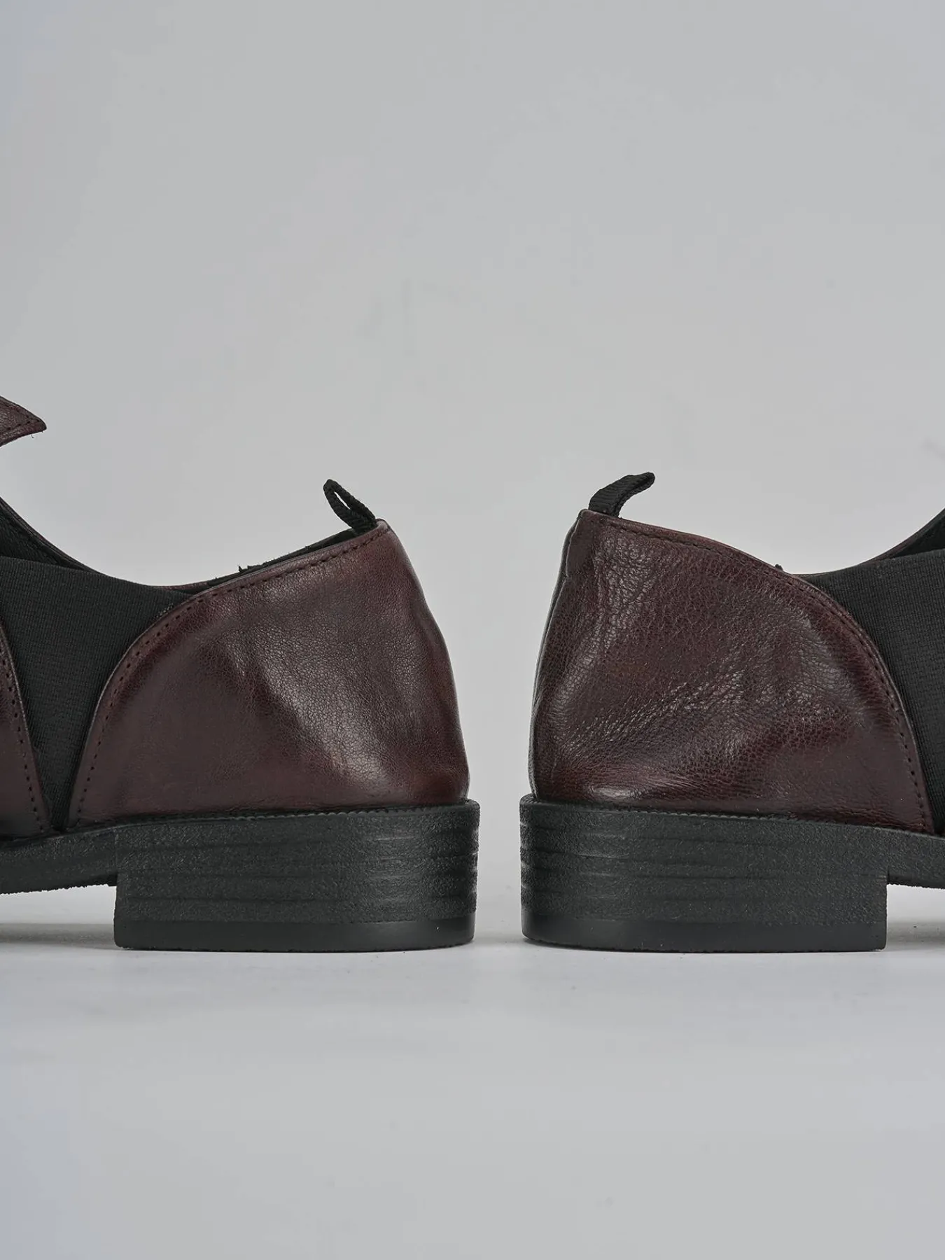 Stringate tacco 1cm pelle bordo' Donna Stringate