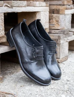 Stringate tacco 2cm pelle Donna Stringate